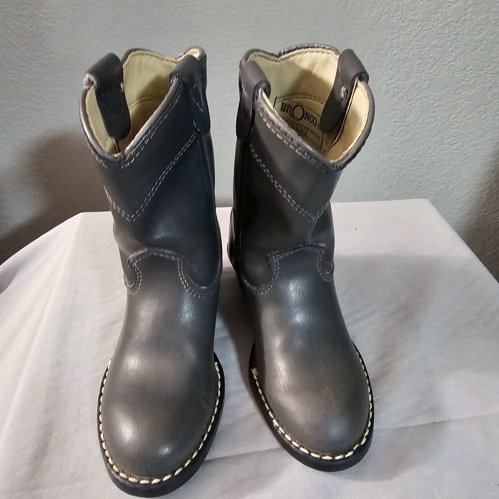 Children's Gray Western Boots